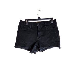 Universal Thread Black Distressed Denim Shorts Size 10R Cotton Blend